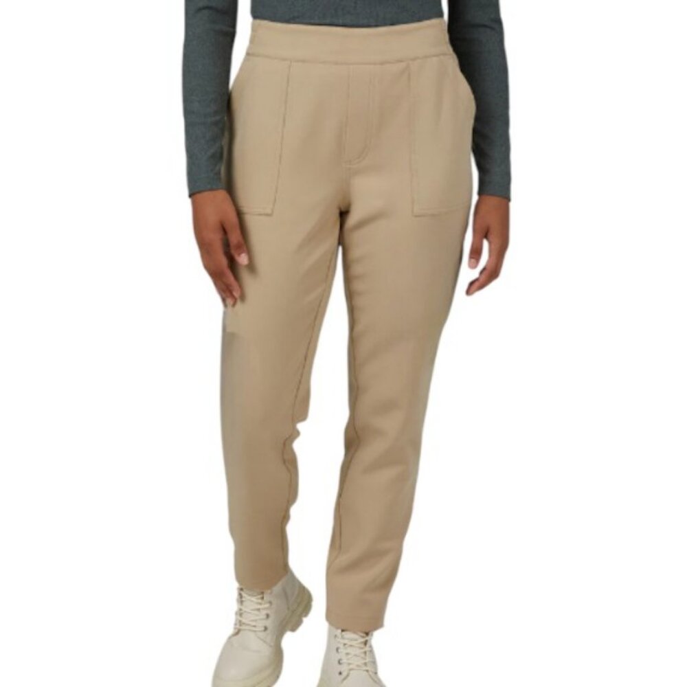32 Degrees Cool women's cream stretch woven pants size M